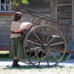 Fort Nisqually Brigade Days 2016 AUG (104) - Putting the supplies into the storehouse.