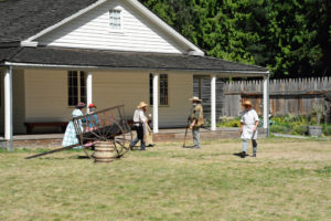 Fort Nisqually Brigade Days 2016 AUG (3) - Outside the Factor's House.