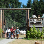 Fort Nisqually Brigade Days 2016 AUG (35) - The Fur Brigade entering Fort Nisqually.