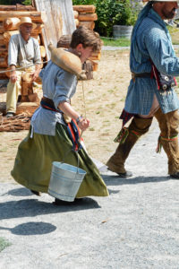 Fort Nisqually Brigade Days 2016 AUG (91) - Another contestant carrying water in the race.