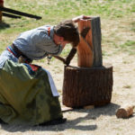 Fort Nisqually Brigade Days 2016 AUG (99) - Splitting shakes during the race.