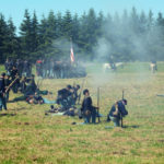 # 909 - Smoke and casualties among the Union troops.