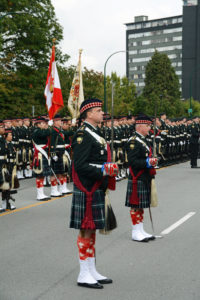 (35) The parade in front of the Seaforth Armoury.