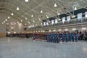 (124) Cadets and Seaforths on parade.