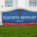 (276) Sign in front of the armoury.