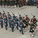 (336) Air Cadets marching with Lee-Enfield No. 4 MK.I* rifles at the slope.