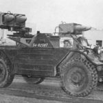 Ferret 54-82587 fitted with ENTAC anti-tank wire-guided missiles. (CAJ 1956 Vol XIX No 1 p6)