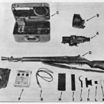 M1C sniper rifle with U.S. T1 Weapon Sight (from Canadian manual stating these would be mounted on FN C2A1)