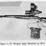 M1C sniper rifle with U.S. T1 Weapon Sight (from Canadian manual stating these would be mounted on FN C2A1)