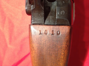 The original and first scope serial number 1810 stamped into the wrist.