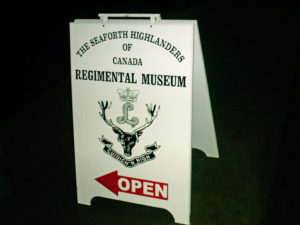 Seaforth Museum OPEN sign January 2000,