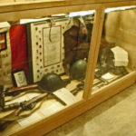 Case 6B Seaforth Museum in 2008. Italian items. 2" Mortar. CANLOAN tunic of Sandy Millar who was posted to the Imperial Seaforths in WWII.