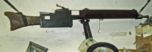 1917 period German MAXIM MG 08/15 Machine Gun. One of 5 that I found in the attic of Seaforth Armoury in 1971. Shown here in the QM lock-up.