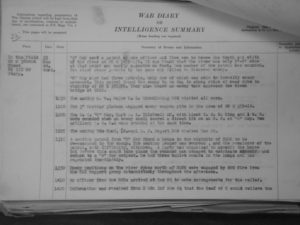 Seaforth WWII War Diary sample page