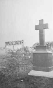 The 72nd Bn CEF's main VIMY CROSS while on location at Ersatz Crater, before being brought back to Vancouver.