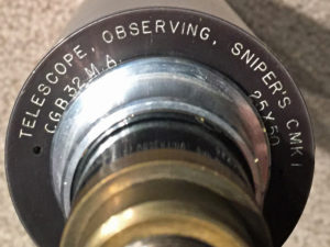 Telescope, Observing, Sniper's C MK. I Serial number 318-C made in 1944. INCOMPLETE scope.