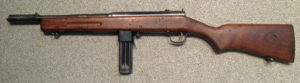 Reising Model 50 SMG DEACTIVATED - Left side with 12 round magazine (pinned)