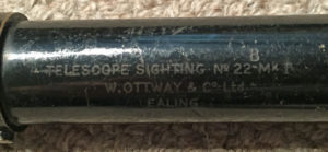Telescope Sighting No. 22 N MK. I, British, for some field gun.