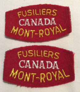 Fusiliers Mont-Royal REPRODUCTION maybe as the CANADA glows under UV light.