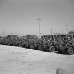 Canadian Ferret Scout Cars lined up in Egypt.