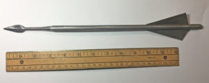 OSS Cross-bow bolt WWII - Longer version with a broadhead point.