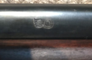 M1917 Winchester left side flaming bomb mark.