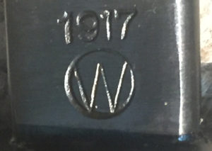M1917 Winchester bayonet with "1917" and "W" in circle.