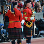 R.C.M.P. "E" Division's Pipes and Drums - Drum Major (right) and Pipe Major (left). (D7100a 035)