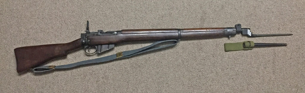 RCAF issued Lee-Enfield and bayonet.