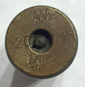 Becker Type M20 20mm cannon shell casing German 1917 - headstamp
