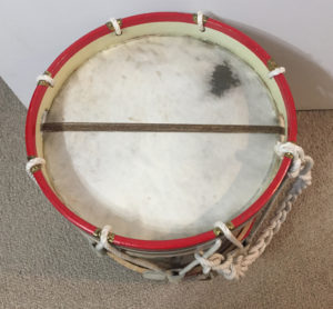 Drum, Seaforth Highlanders - Scotland Souvenir painting not service. Bottom showing wires.