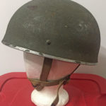 British Airborne Helmet MK II 1944 found in Scotland (1) left side