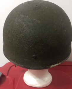 British Airborne Helmet MK II 1944 found in Scotland - rear