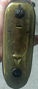 Lee-Enfield No4 MKI* Long Branch cutaway - Butt plate which is British and made of gun metal which most collectors erroneously call brass.