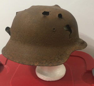 Relic M42 German helmet dug up at Kurland Pocket Latvia