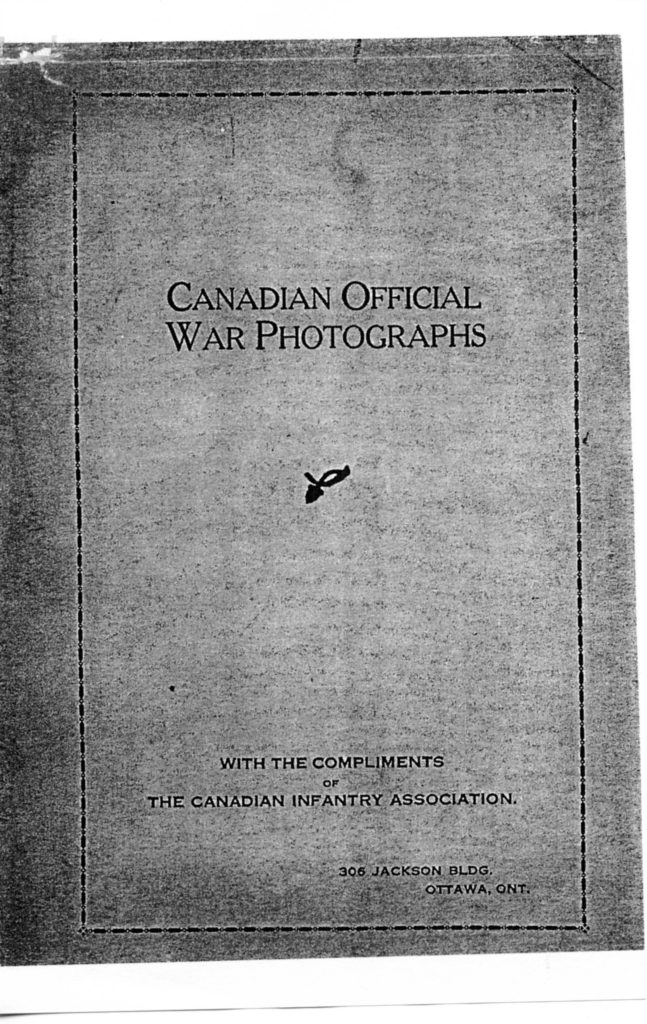 Canadian Official War Photographs of WWI INDEX