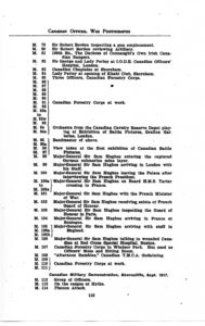 p. 115 Canadian Official War Photographs WWI INDEX - "M" Series M. 79 to M. 114