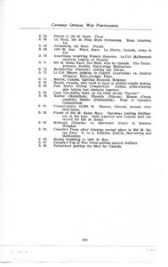 Canadian Official War Photographs WWI INDEX - p. 144 "S" Series S. 64 to S.98 (end)