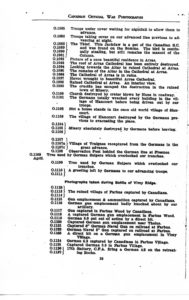Canadian Official War Photographs of WWI INDEX - p. 026 "O" Series O.1085 to O.1127