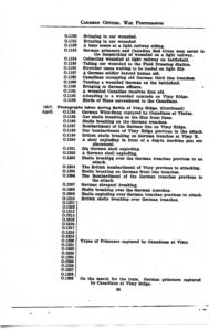 Canadian Official War Photographs of WWI INDEX - p. 028 "O" Series O.1180 to O.1229