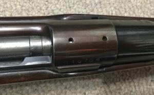 M1917 sporterized by BSA - tapped for scope and serial number.