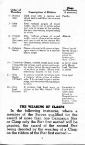 Page 4 - Information regarding mounting and wearing of decorations, campaign stars and medals, published by the Department of Veterans Affairs Canada circa 1945.