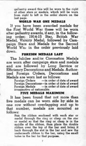 Page 7 - Information regarding mounting and wearing of decorations, campaign stars and medals, published by the Department of Veterans Affairs Canada circa 1945.