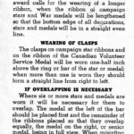 Page 8 - Information regarding mounting and wearing of decorations, campaign stars and medals, published by the Department of Veterans Affairs Canada circa 1945.