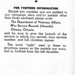 Page 9 - Information regarding mounting and wearing of decorations, campaign stars and medals, published by the Department of Veterans Affairs Canada circa 1945.