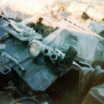 Ferret 54-82578 after destruction in a hanger firer - front.