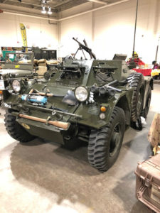 Ferret 54-82595 now restored and named "DAGGER" by the LdSH(RC). Hull number 379-B-5-4 . A seen at the Calgary Gun Show 2018 March. (Ian Newby photo)