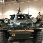 Ferret 54-82595 now restored and named "DAGGER" by the LdSH(RC). Hull number 379-B-5-4 . A seen at the Calgary Gun Show 2018 March. (Ian Newby photo)