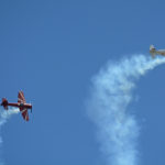 Granley family aerobatics - "Its hammer time!" Double hammerhead stalls. BBAS 2018 (Photo by Colin MacGregor Stevens)