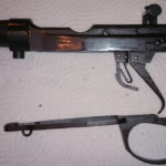 Second rifle which has no serial number. Left side with wood furniture removed.